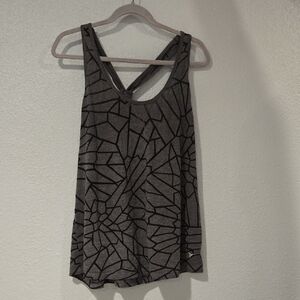 Gray Patterned Women's Tank Top